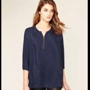 Vince Silk Zipper Tunic